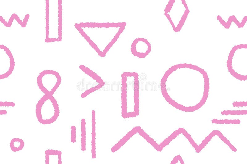 Seamless vector pink boho pattern vector illustration
