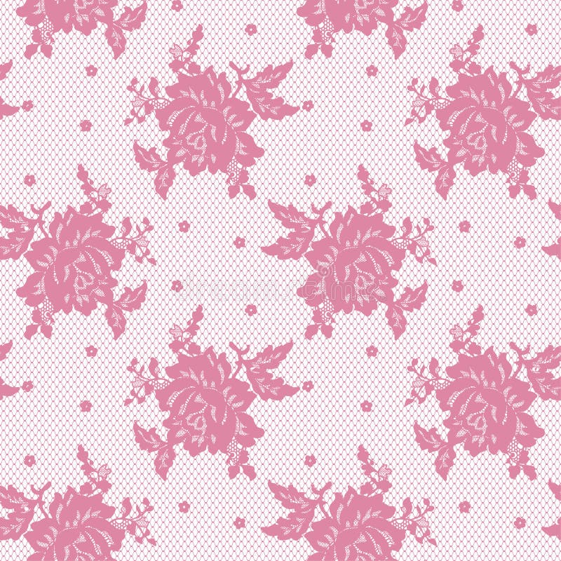 Seamless Vector Pink Lace Pattern Stock Vector - Illustration of ...