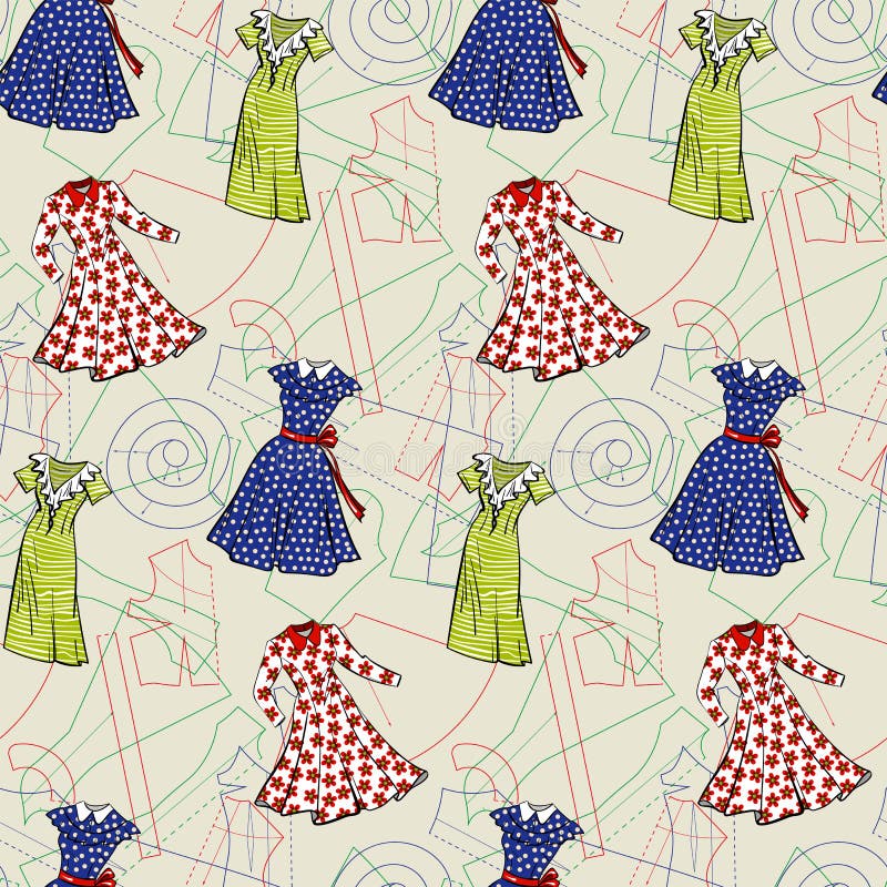 Sewing Paper Patterns Stock Illustrations – 809 Sewing Paper