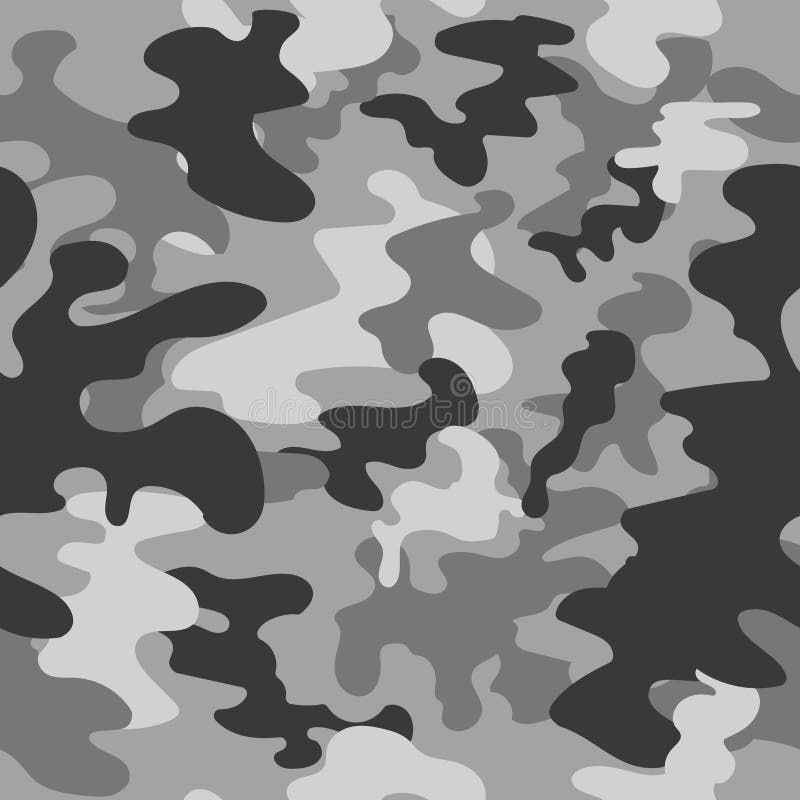 Seamless Vector Square Camouflage Pattern Grey Stock Vector ...
