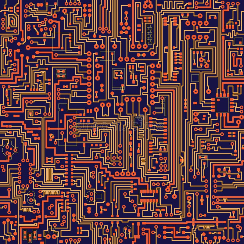 Seamless vector texture - circuit board