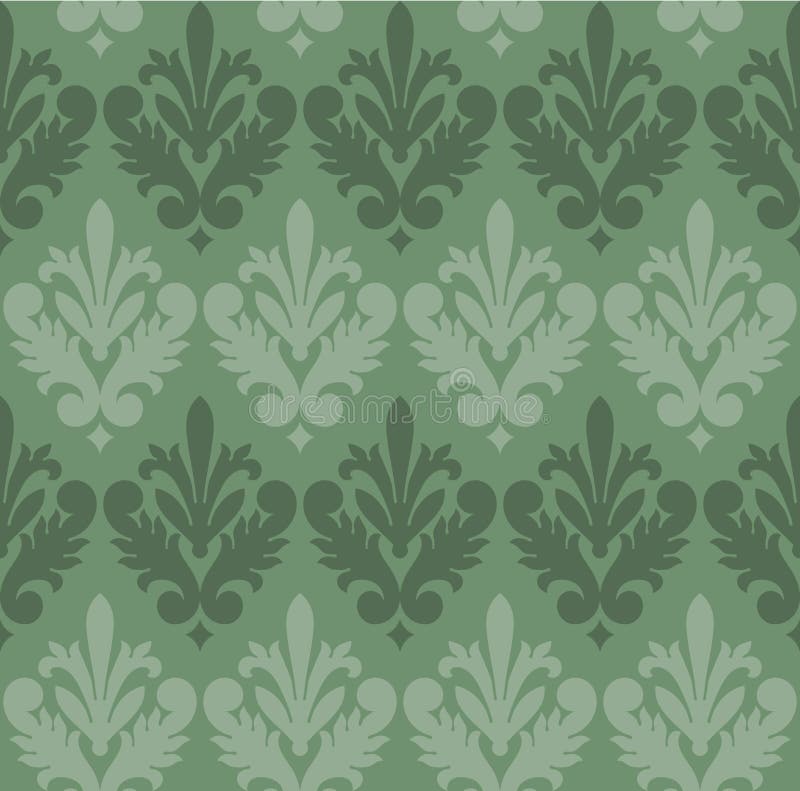 Seamless Victorian Style Wallpaper Background Stock Vector