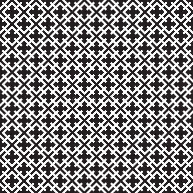 Seamless vintage geometric lattice trellis pattern stock illustration
