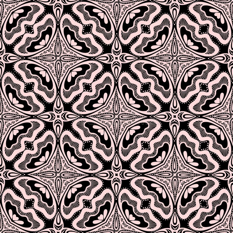 Seamless Vintage Lace Pattern (Vector) Stock Vector Illustration of carpet, damask 52634061