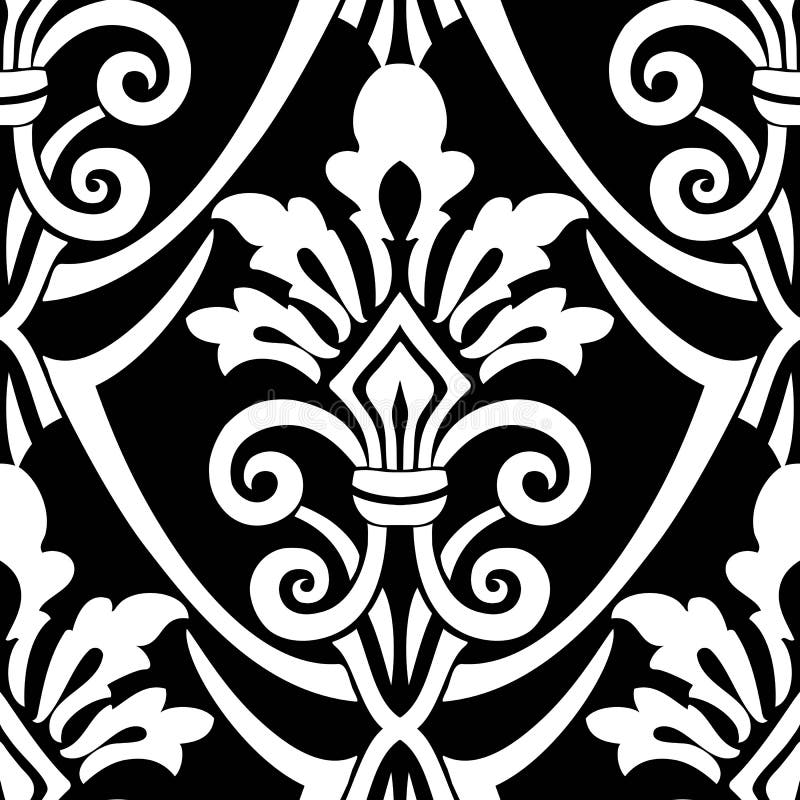 Seamless Vintage Pattern. Vector Seamless Border in Victorian Style
