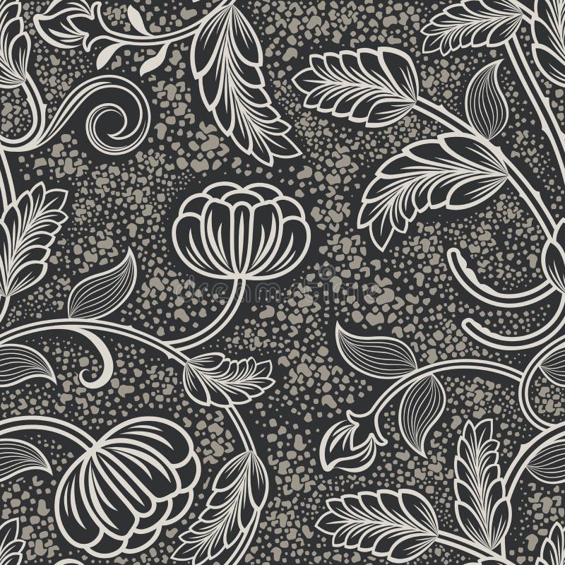 Seamless Vintage Wallpaper Pattern Stock Vector Illustration of line