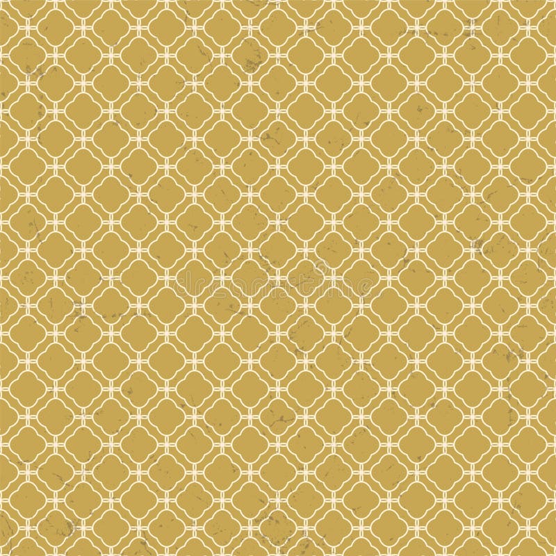 Seamless vintage worn out lattice diamond cross geometry pattern background. stock illustration