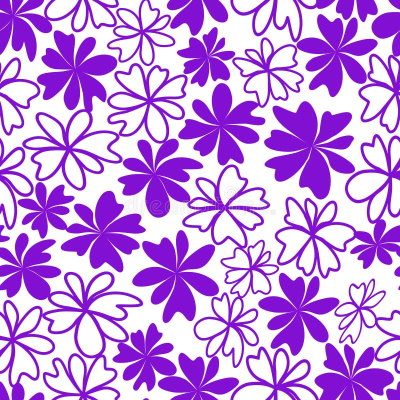 Seamless violet flower background