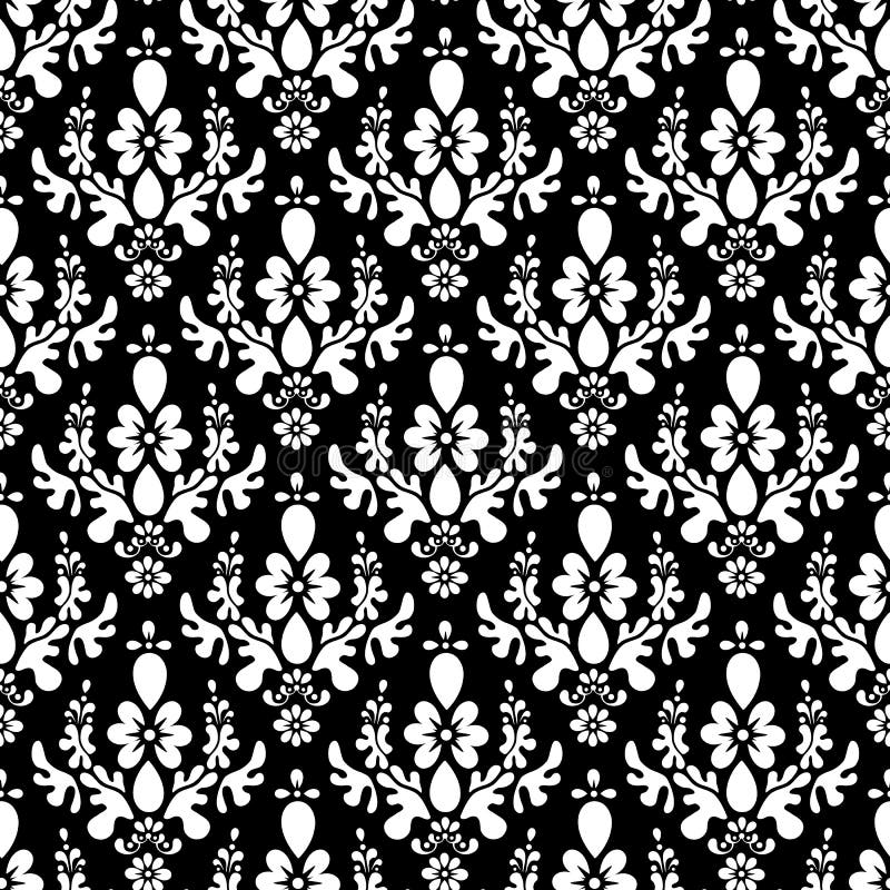 Seamless continuous wallpaper tile. Created in white and black. Very nice uniquely detailed. Seamless continuous wallpaper tile. Created in white and black. Very nice uniquely detailed.