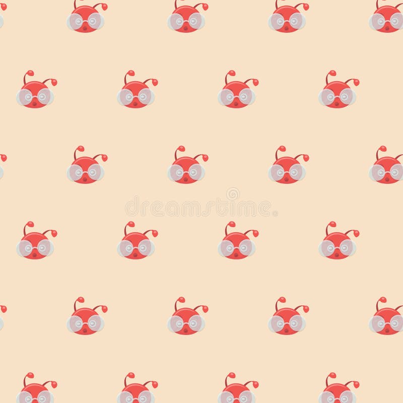 Download Seamless Wallpaper With Red Ants. Stock Vector - Illustration of animal, white: 97104573