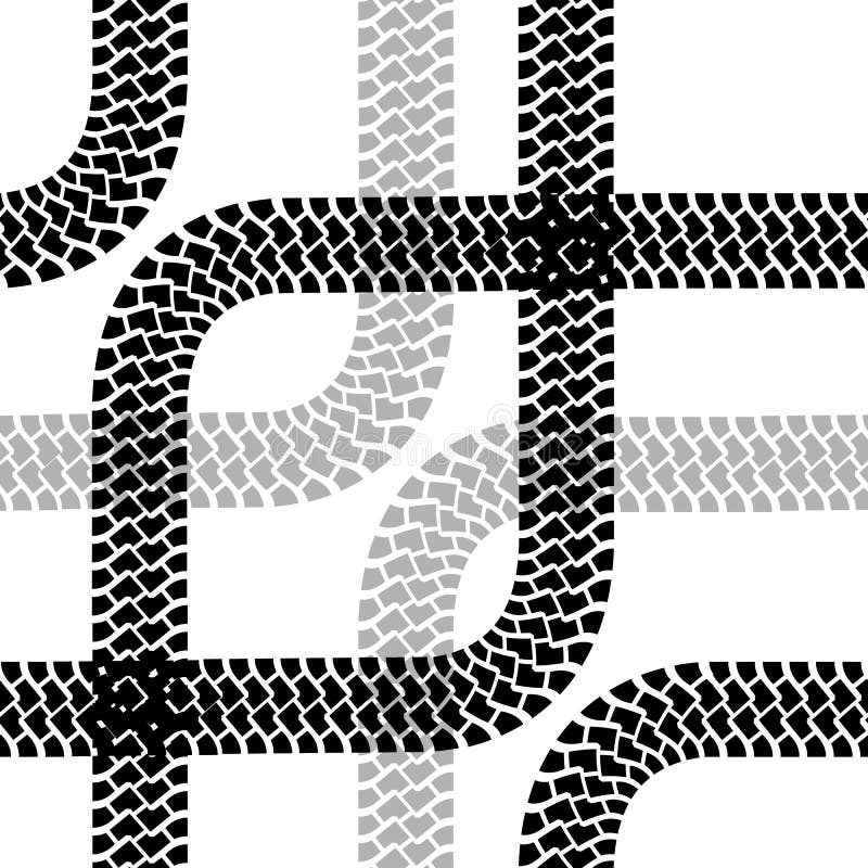 Seamless wallpaper tire tracks pattern