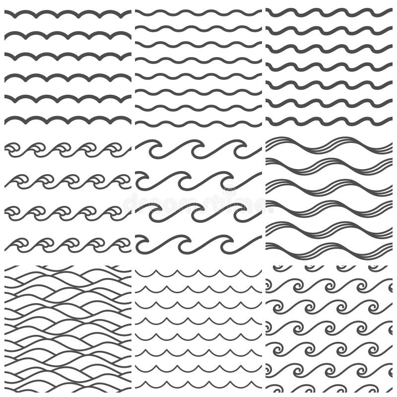 Vector Ocean Wave Patterns Stock Illustrations – 1,979 Vector Ocean ...