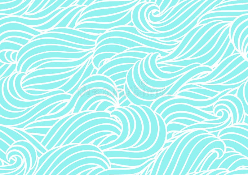 Seamless Wave Pattern Background With Sea River Or Water Texture Stock Vector Illustration Of Nature Marine 169409905