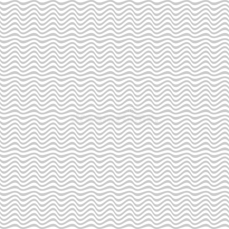 Seamless Wavy Lines Pattern Diagonal Geometric Striped Texture White