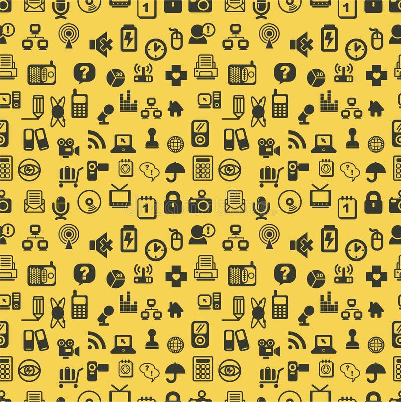 Seamless web icons pattern