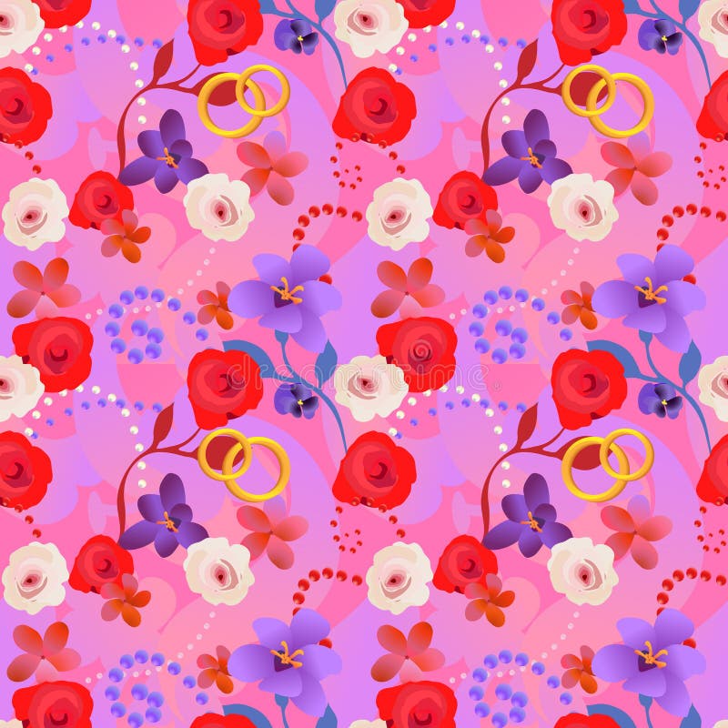 Seamless wedding pattern