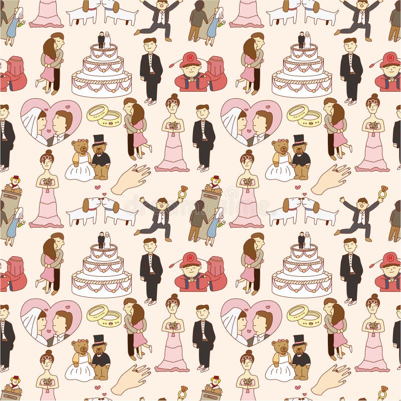 Seamless wedding pattern