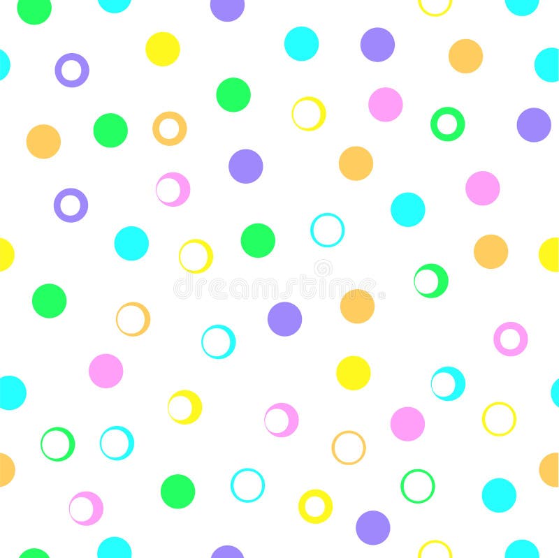Seamless White Background with Polka Dot Stock Vector - Illustration of ...