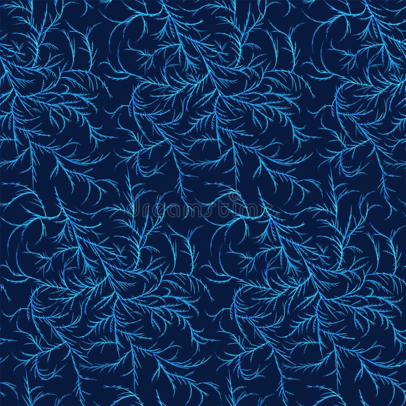 Seamless winter frost pattern.