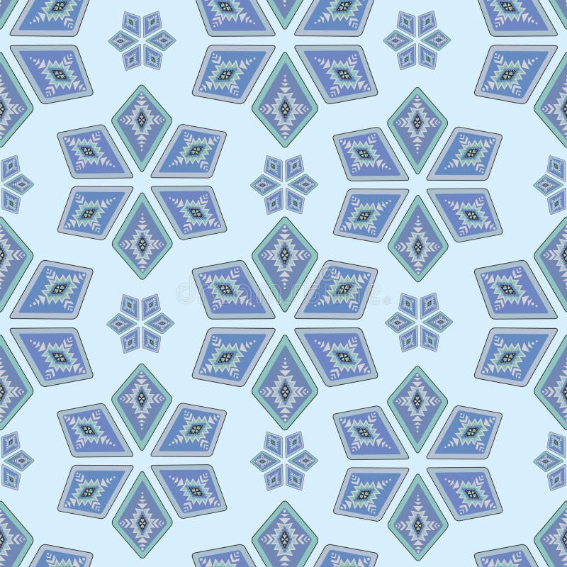 Seamless winter pattern of snowflakes in the bohemian style royalty free illustration Seamless winter pattern of snowflakes in the bohemian style royalty free illustration