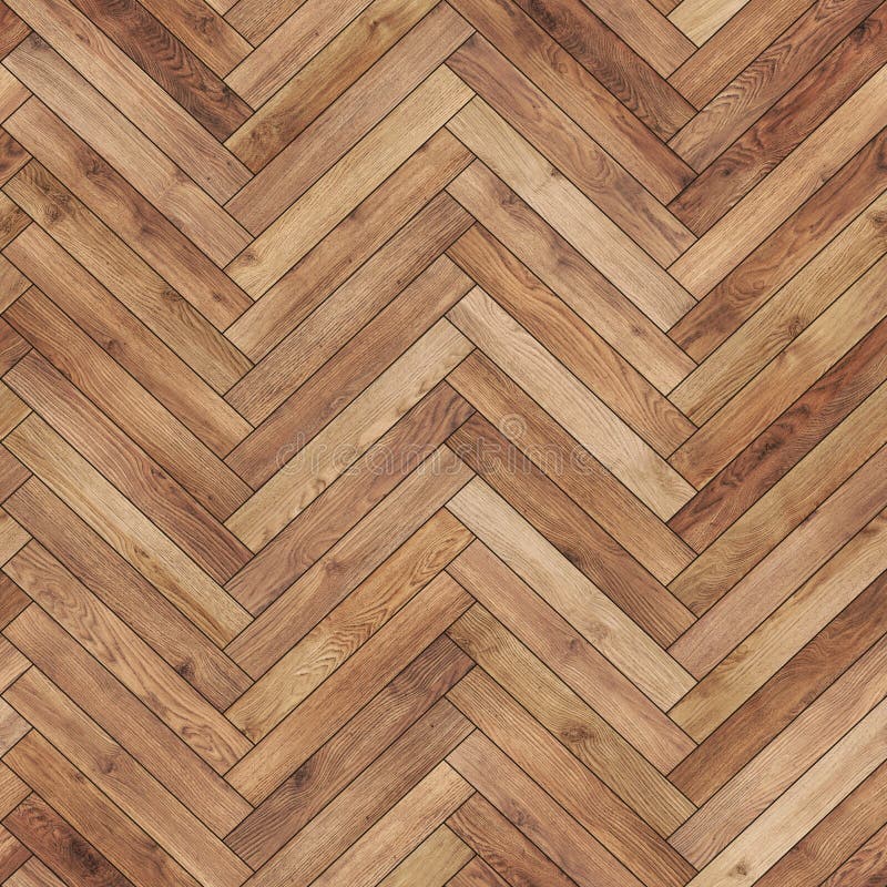 Seamless Wood Parquet Texture Herringbone Light Brown Stock Image