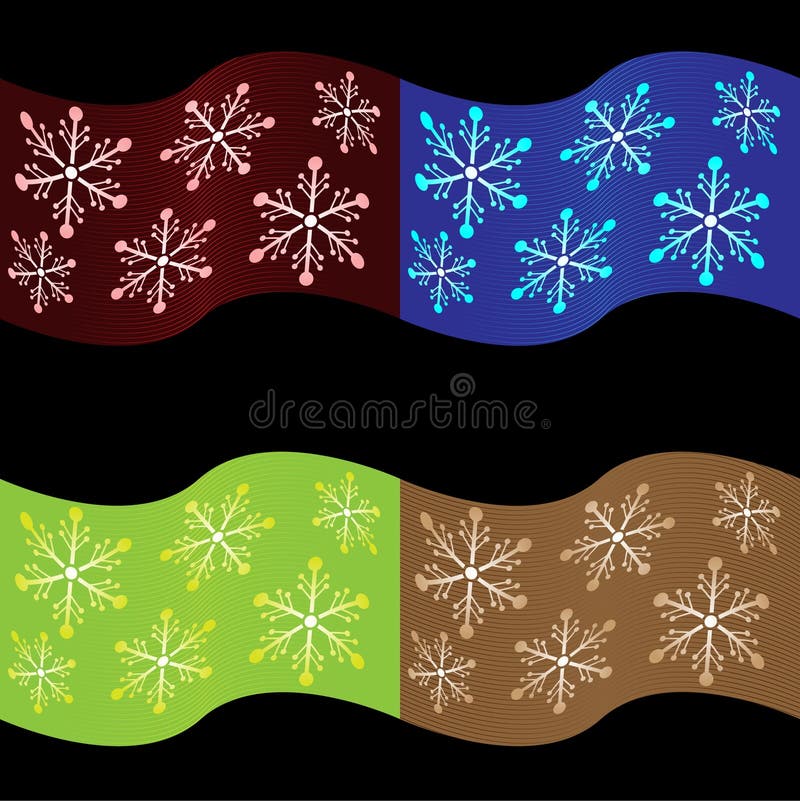 Seamless xmas vector 4 in 1