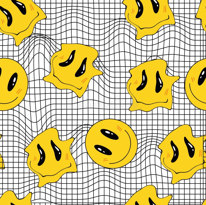 dripping smiley face pattern by ten17  Redbubble  Smiley face Nirvana smiley  face Face aesthetic