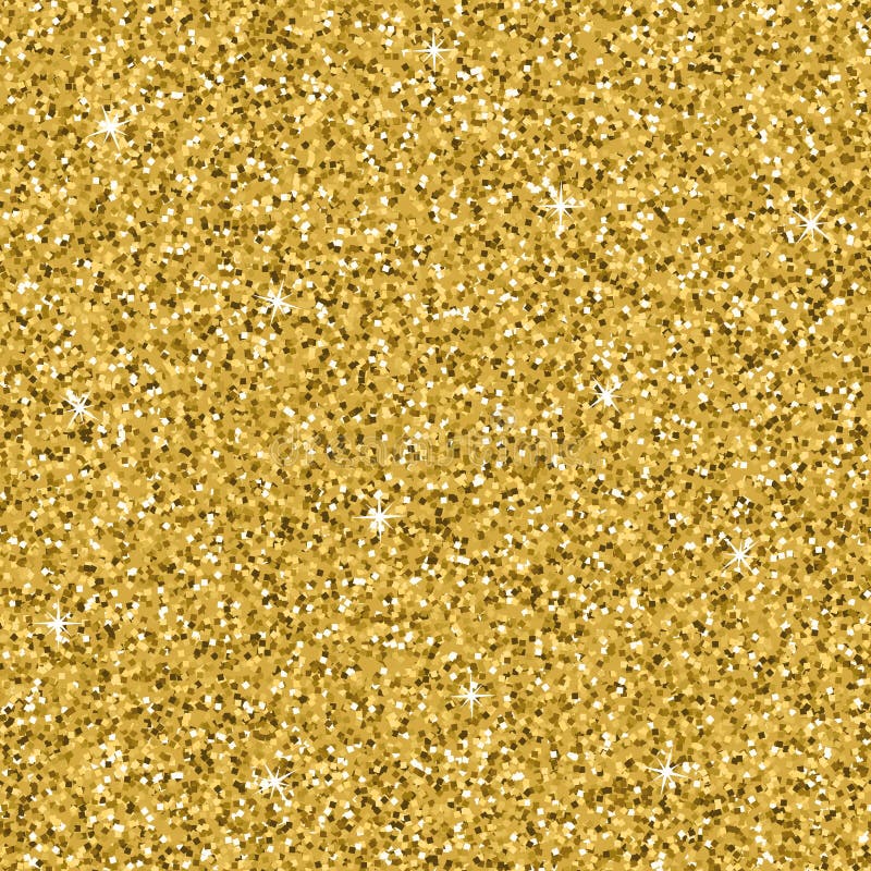 Seamless Yellow Gold Glitter Texture. Shimmer Background Stock Vector