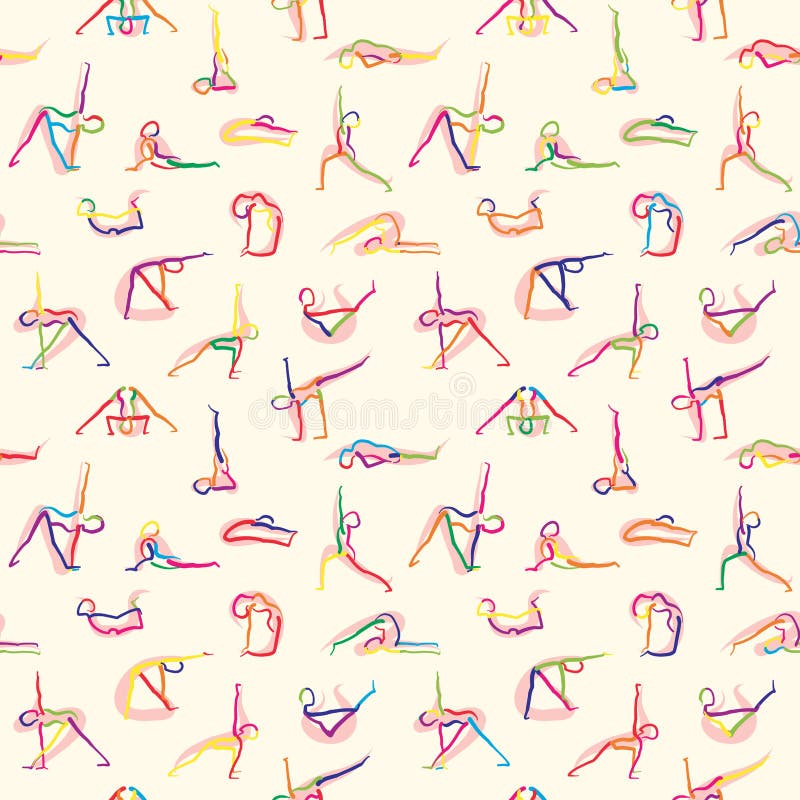 Yoga Anatomy Seamless Pattern Graphic by mstmahfuzakhatunshilpe · Creative  Fabrica