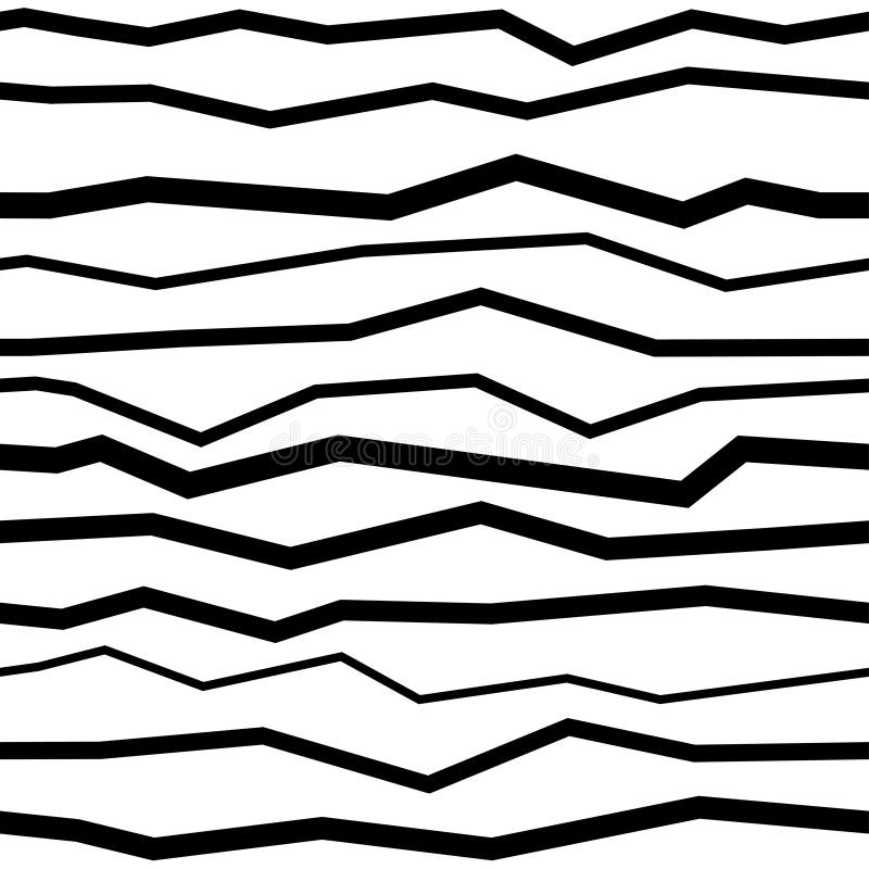 Seamless Zig Zag Wave Lines Graphic Stock Vector (Royalty Free