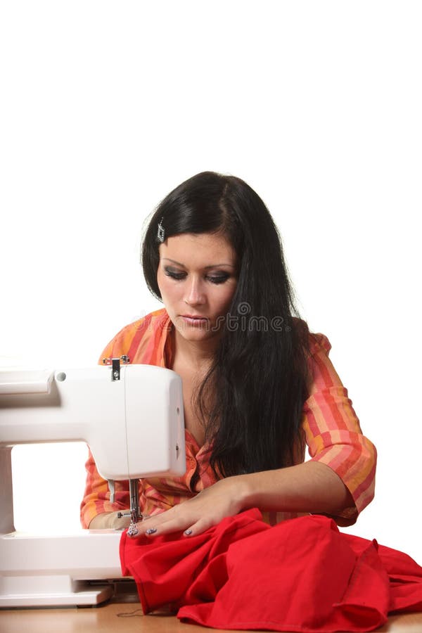 Seamstress work on the sewing-machine