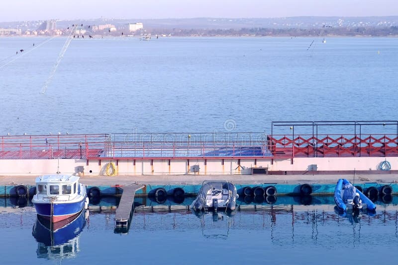 Seaport with Boats Parked on the Water. Stock Image Image of port, outdoor 141793371