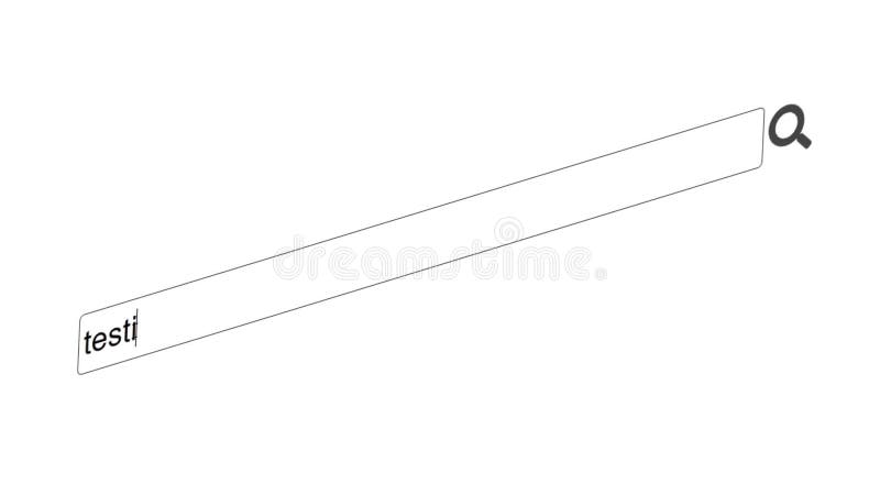 Search bar on a computer monitor with the question Testing covid-19. stock illustration