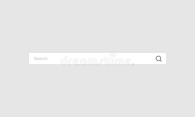Search Bar Vector Isolated on Gray Background Search Bar for Website Search Bar Vector Isolated on Gray Background Search Bar for Website