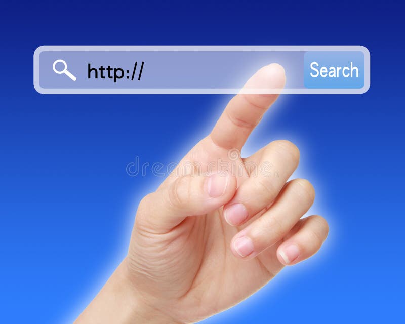 Search bar on virtual screen royalty free stock photo Search bar on virtual screen royalty free stock photo
