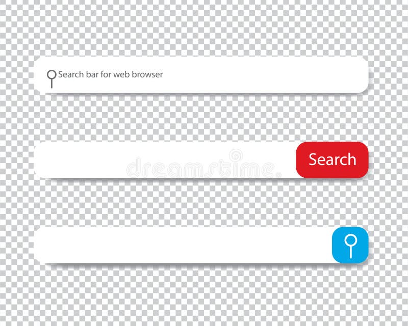 Search bar for web browser. Set of search bar templates for user interface, web design, mobile application stock illustration