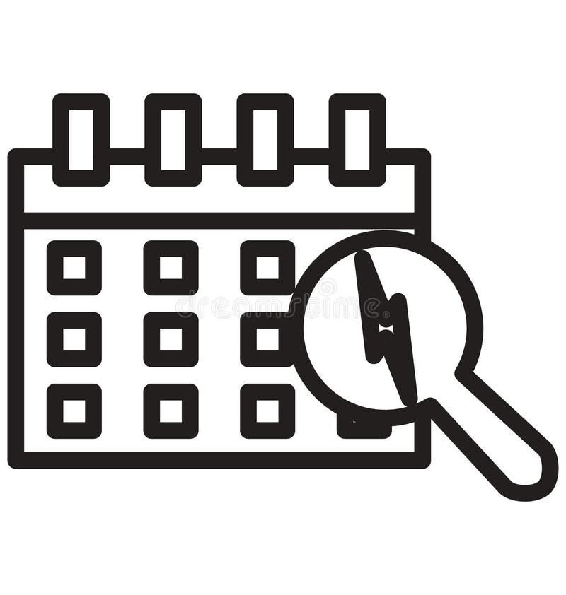 Search event, magnifier line isolated icon can be easily modified and edit vector illustration