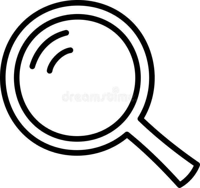 Search Icon Isolated on White Background Stock Illustration ...