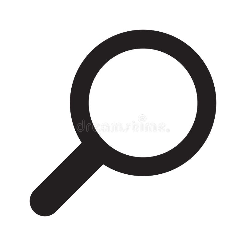 Search Icon. Magnifying Glass Icon, Vector Magnifier or Loupe Sign ...