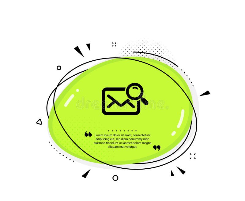 Search Mail Icon. Find Letter Document Sign. Vector Stock Vector