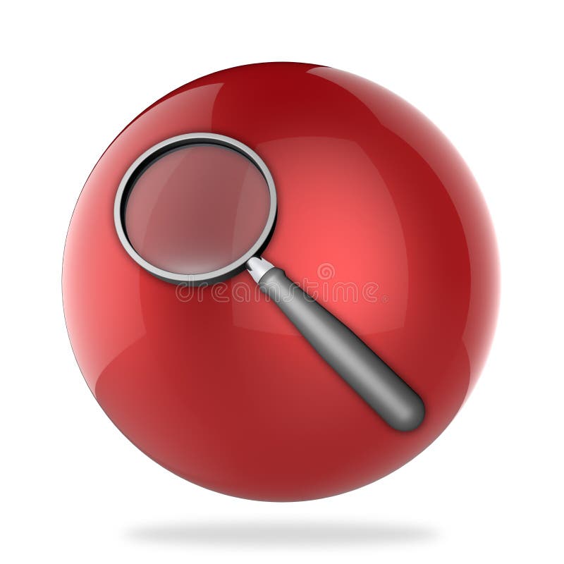 Download Gloss Button With Magnifier Stock Vector - Illustration of ...