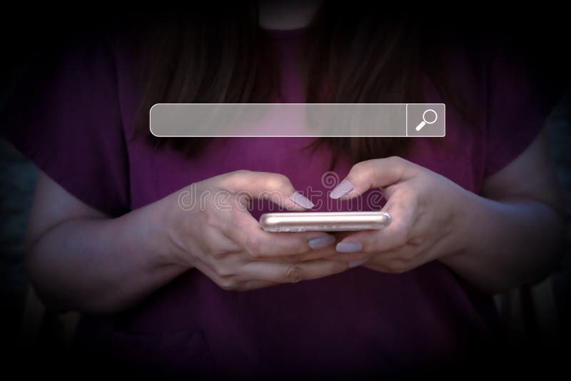 Searching browsing internet data information with blank search bar