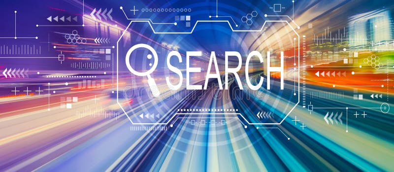 Searching theme with high speed motion blur royalty free illustration