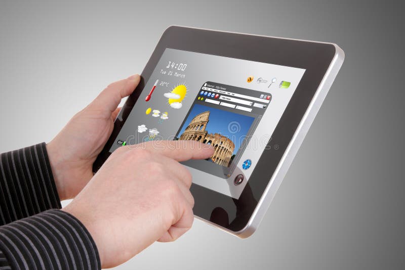 Searching a tourism information royalty free stock images