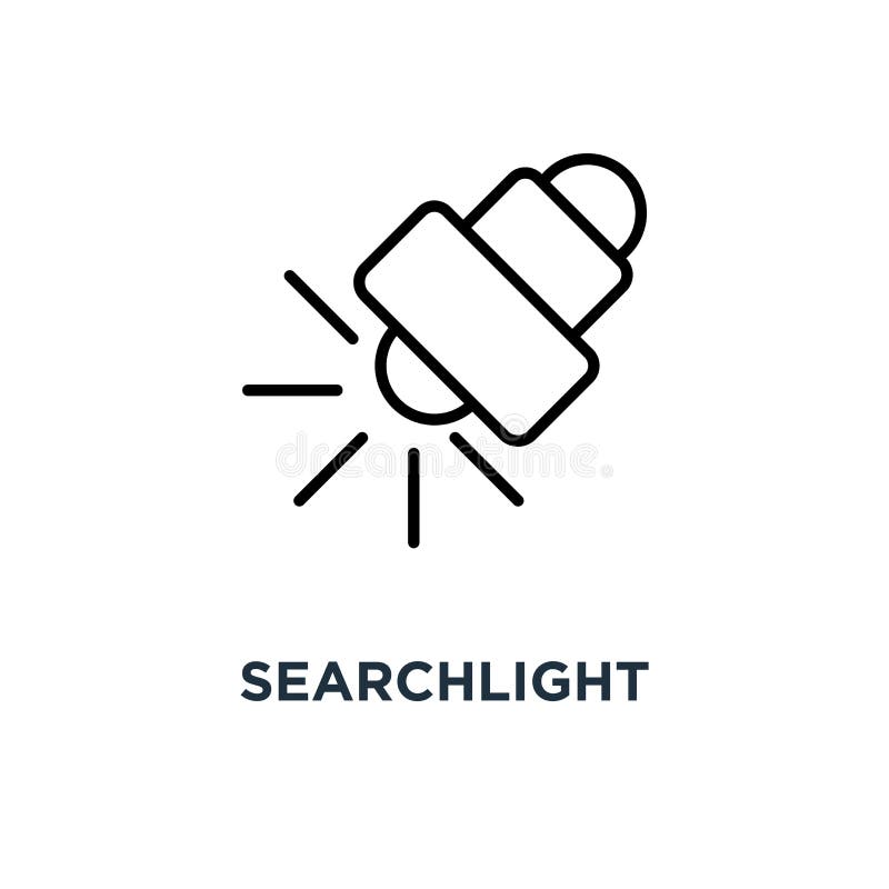 Searchlight Icon Linear Simple Element Illustration Spotlight Stock Vector Illustration Of Flash Logo 134295754