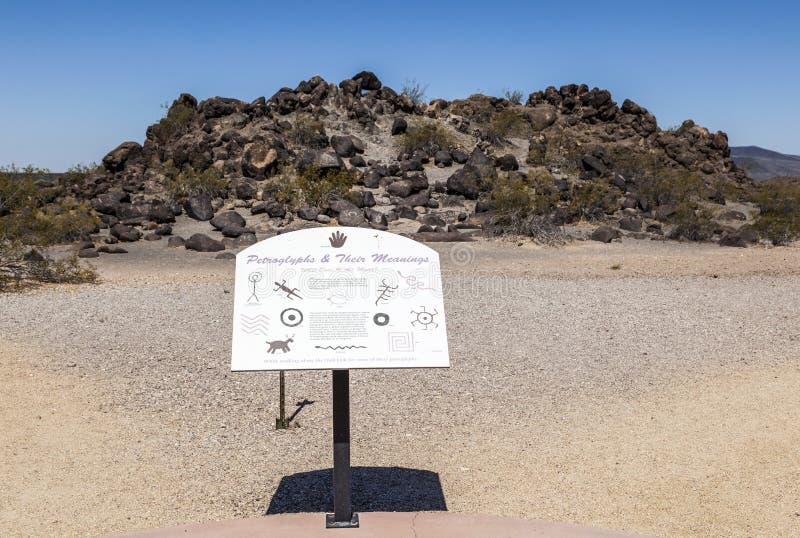 Sears Point Petroglyph Site, Near Dateland, Arizona Editorial