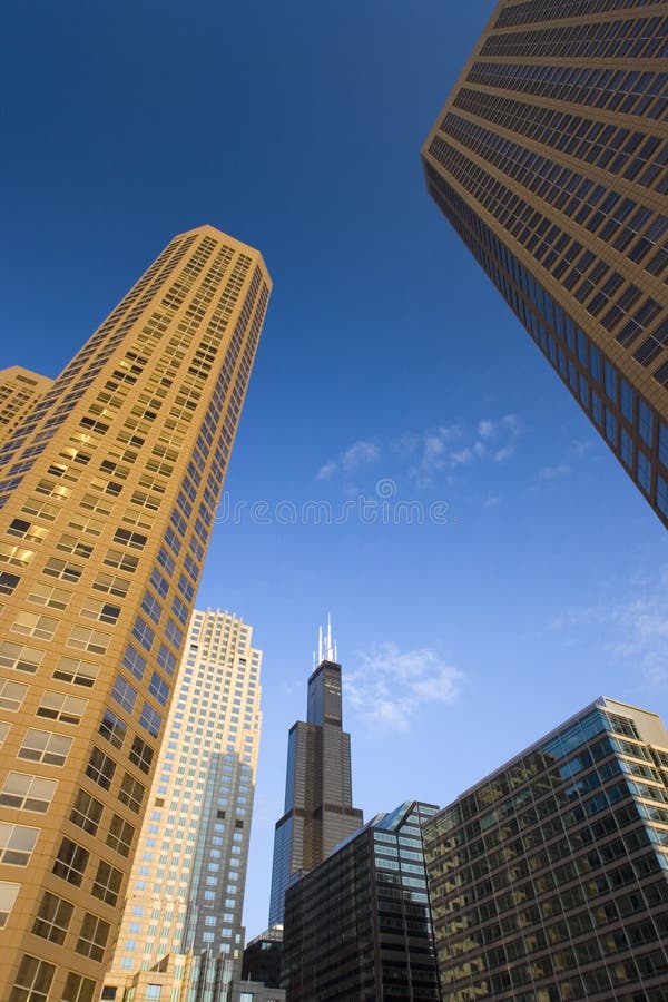 Sears surrounded by condos stock photo. Image of scenics 3554744