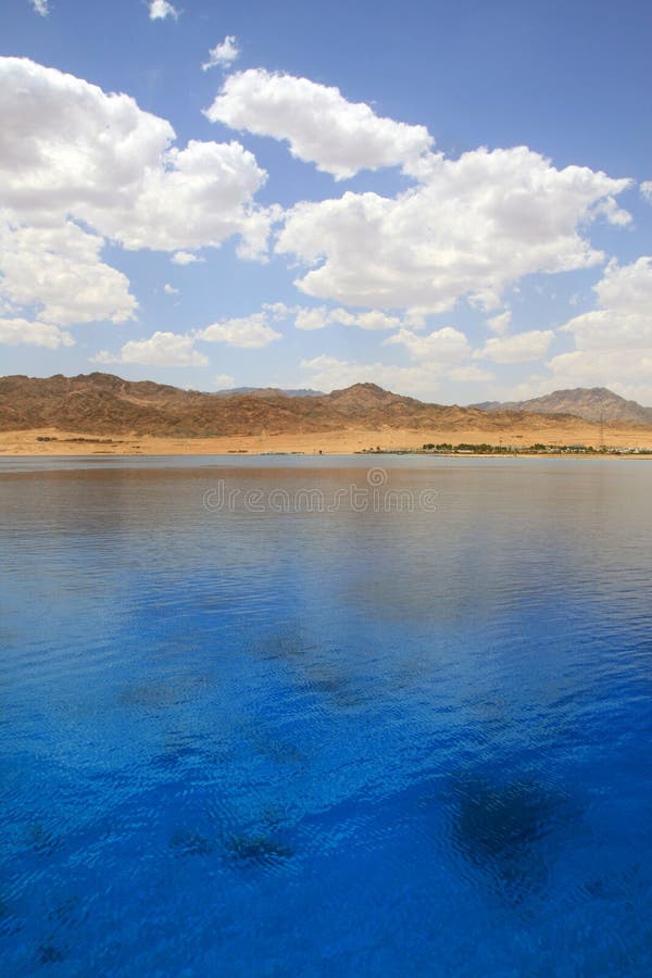 Seascape of Dahab lagoon. Egypt. Red Sea.