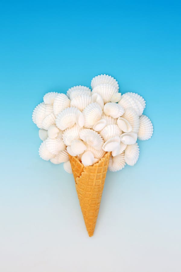 Seashell Abstract Summer Ice Cream Cone Stock Photo Image of surreal