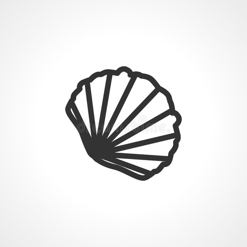 Seashell icon. shell sea simple isolated black icon vector illustration
